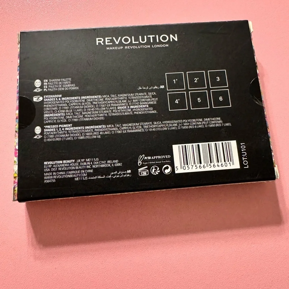 Revolution Boujee AF Eyeshadow Palette 6 Shades, Pigmented, Cruelty Free, New